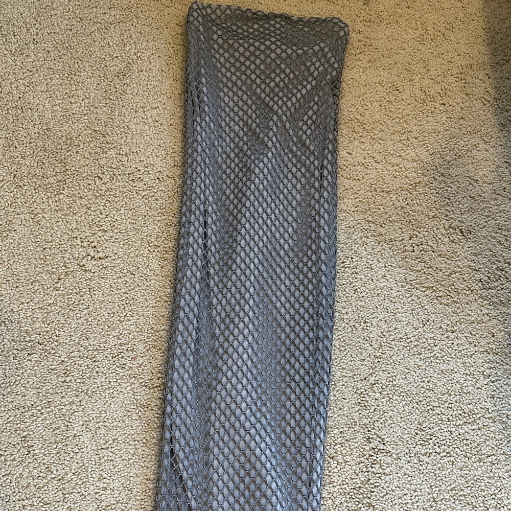 Silver zara strapless dress